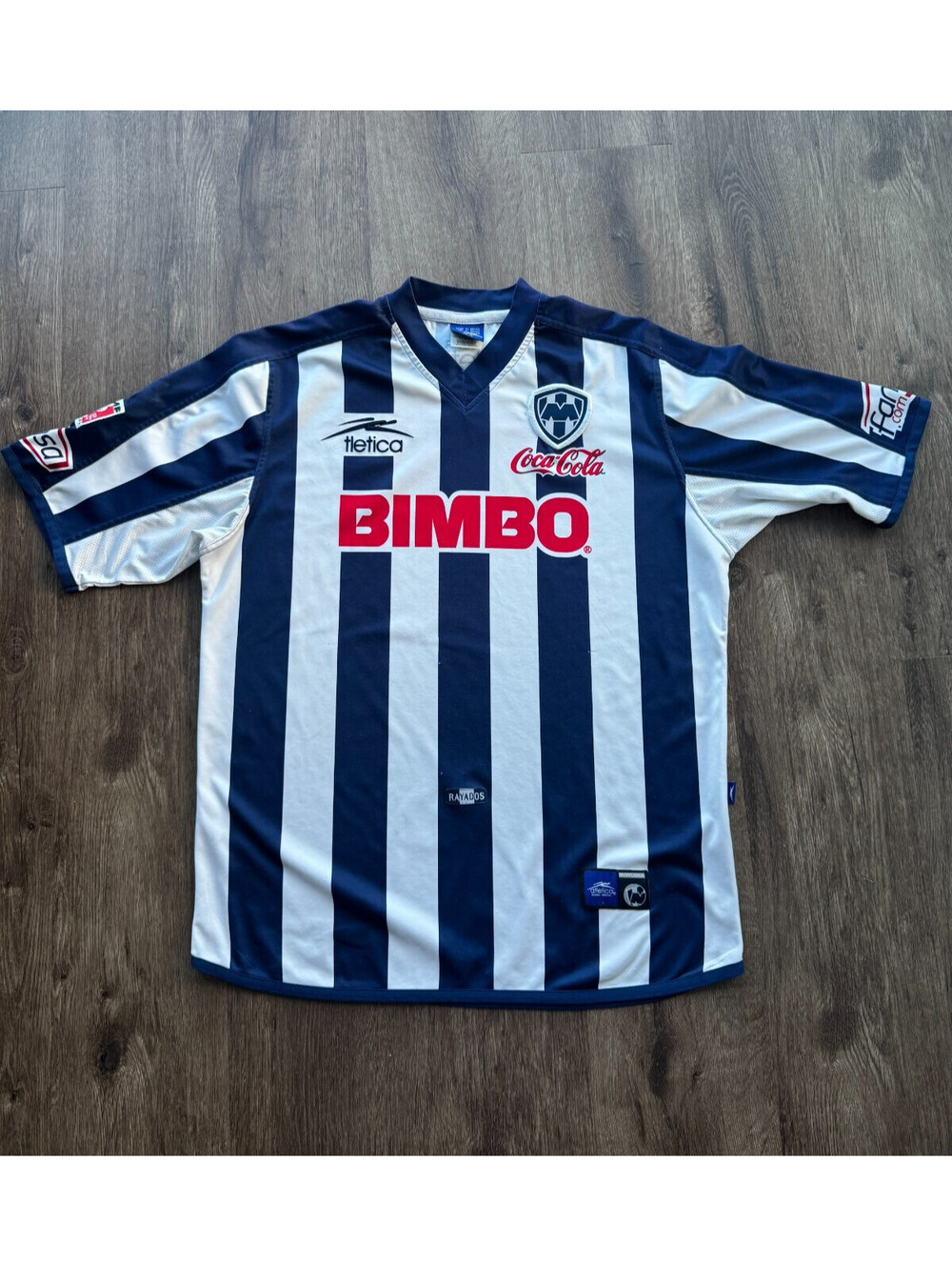 Vintage Rayados de Monterrey Home Jersey 2001–2002 – Atletica – Mens XL Mexico G